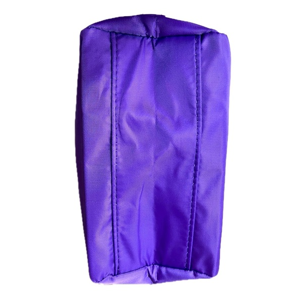 Tarte Nylon Purple w/ Goldtone Hardware Cosmetic Bag NWOT - Picture 5 of 7